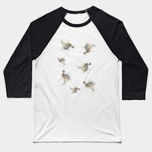 Fuzzy Ostrich Chick Print Baseball T-Shirt